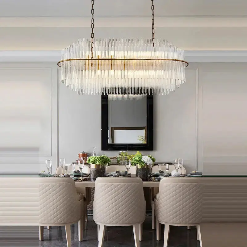 Crystal Designer Oval Round Chandelier - Image 4