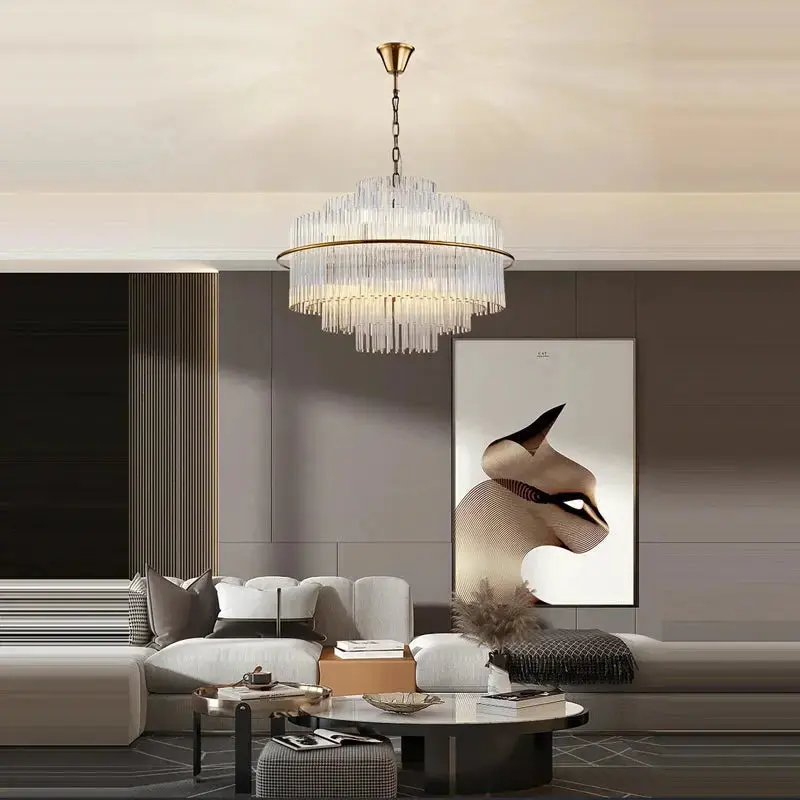 Crystal Designer Oval Round Chandelier - Image 5