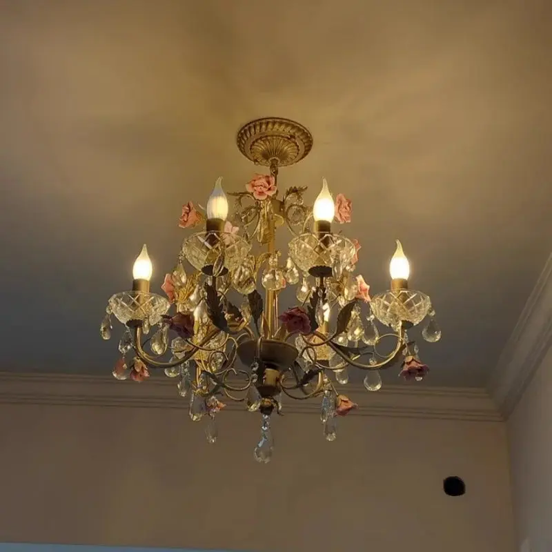 Crystal Flower French Chandelier - Image 6
