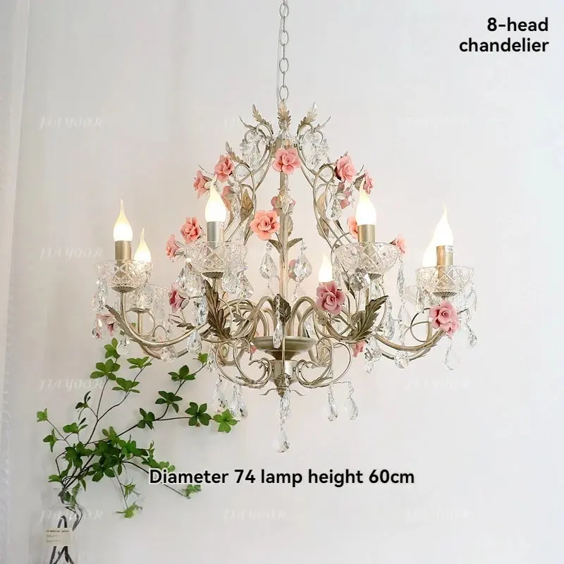Crystal Flower French Chandelier - Image 9