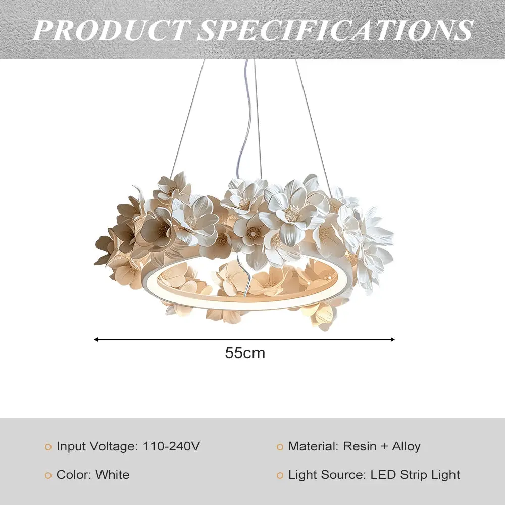 French Round Floral Chandelier - Image 6