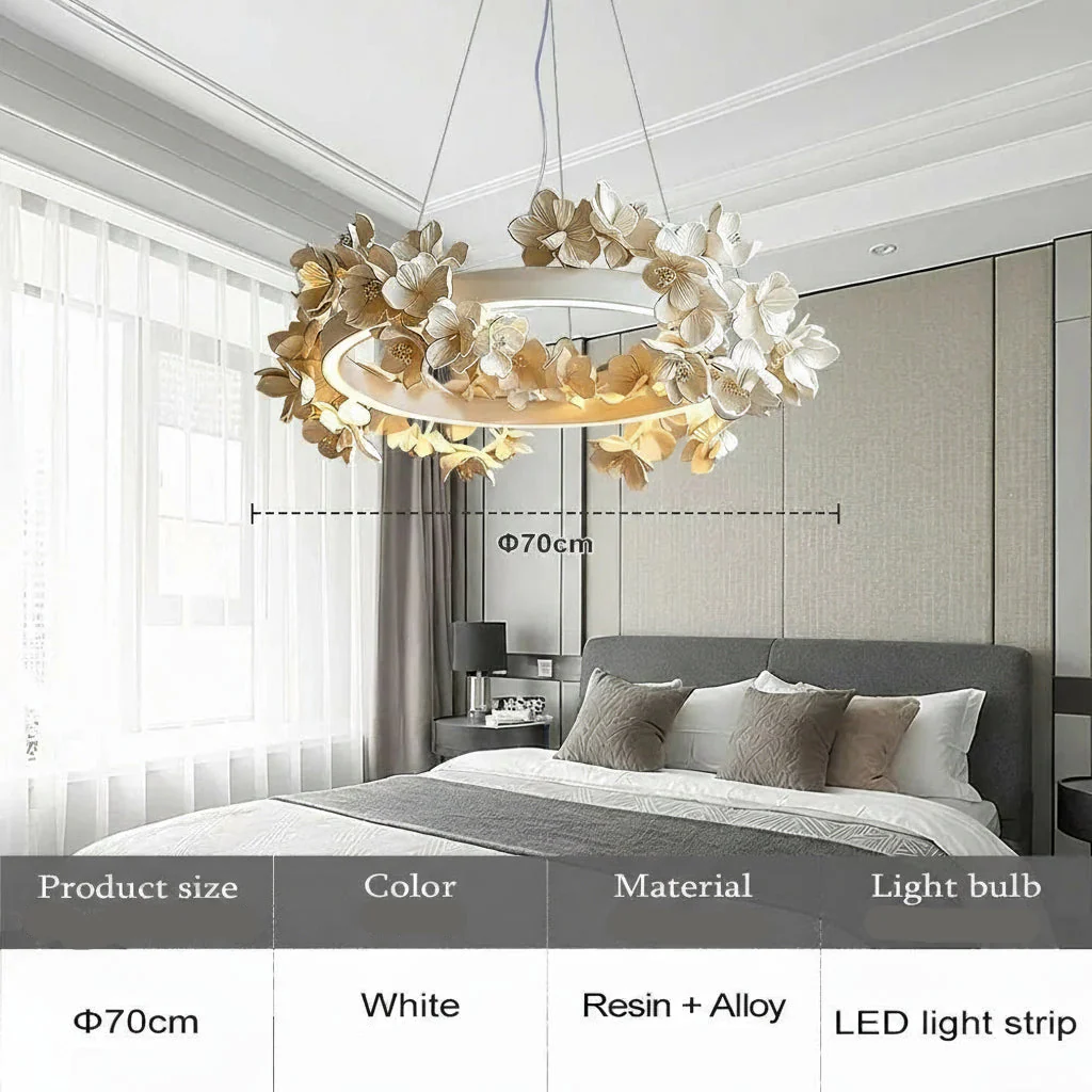 French Round Floral Chandelier - Image 7