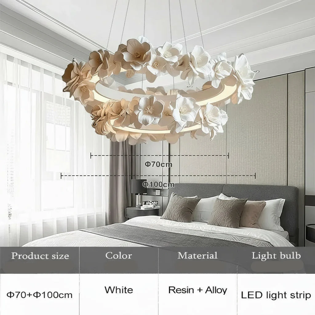 French Round Floral Chandelier - Image 8