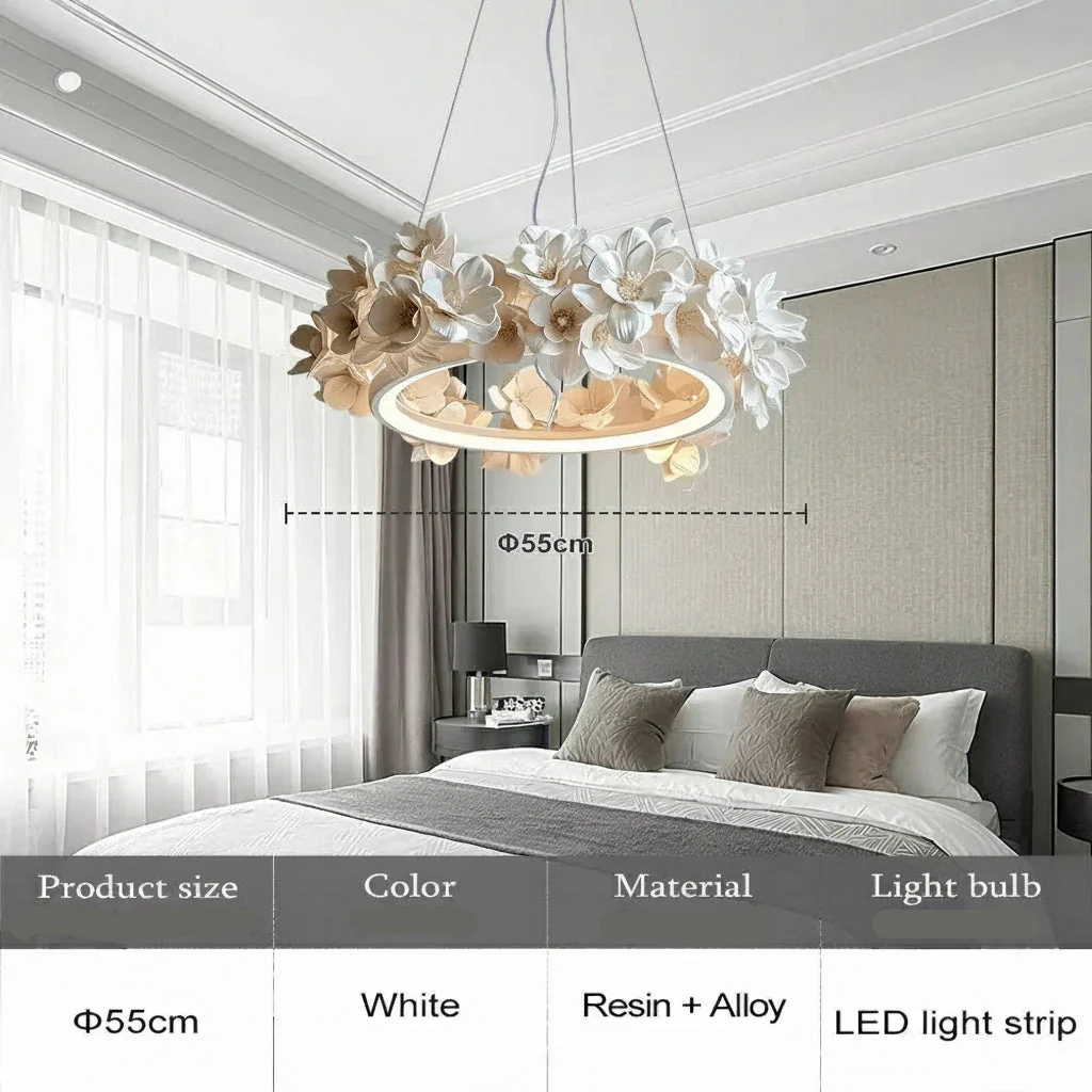 French Round Floral Chandelier - Image 9