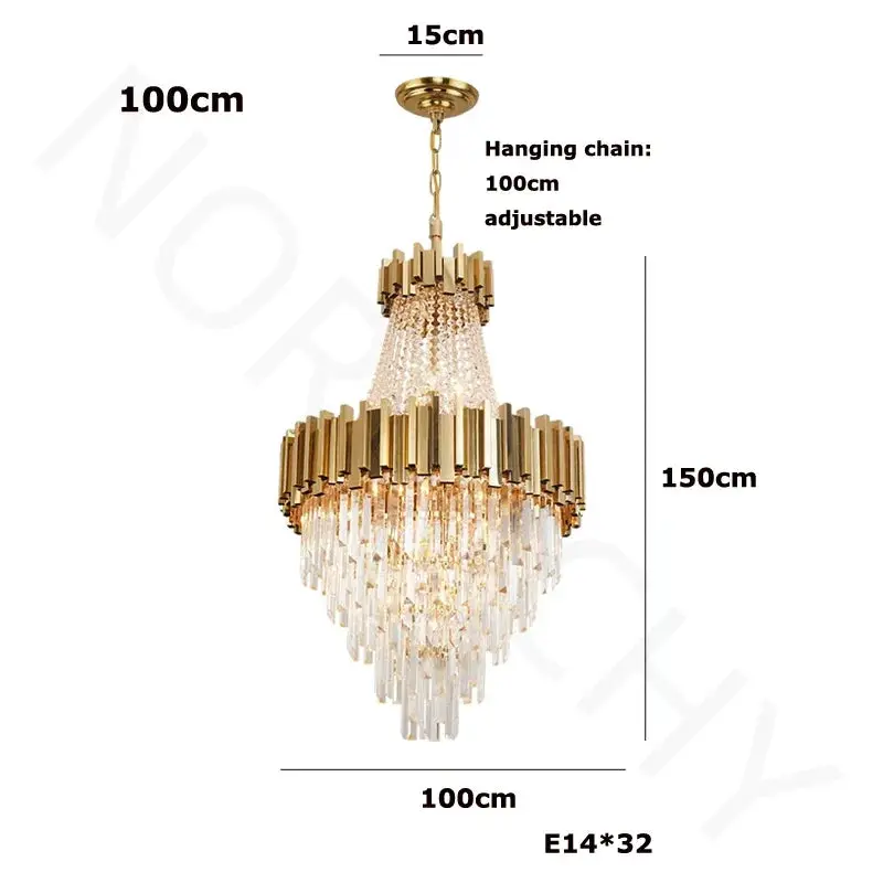 Lustre Suspension Staircase Luxury Chandelier - Image 15
