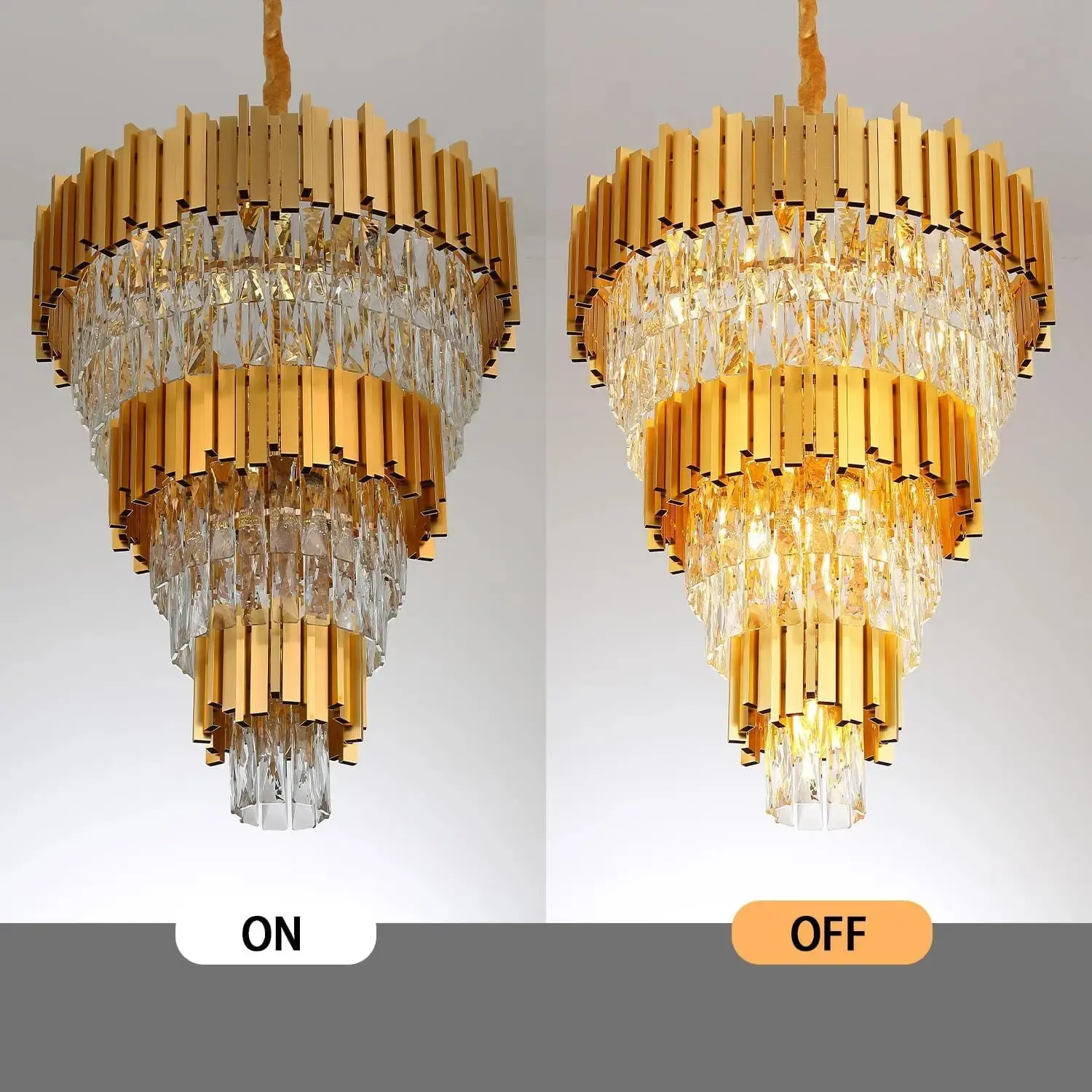 Luxury Black Crystal Chandelier For Large Staircase - Image 4