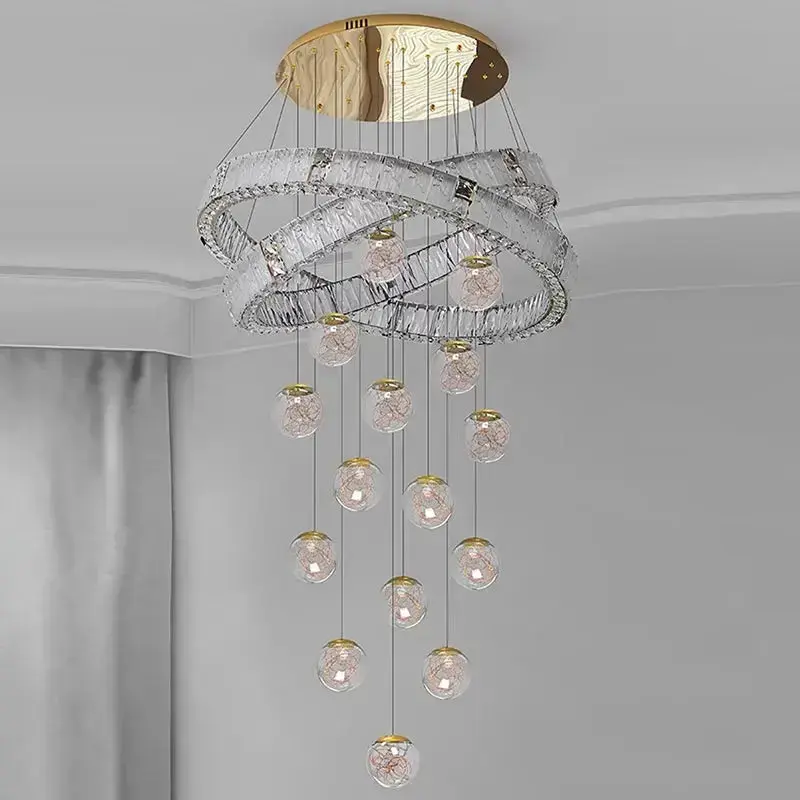 Modern Home Decor Led Staircase Chandeliers - Image 8