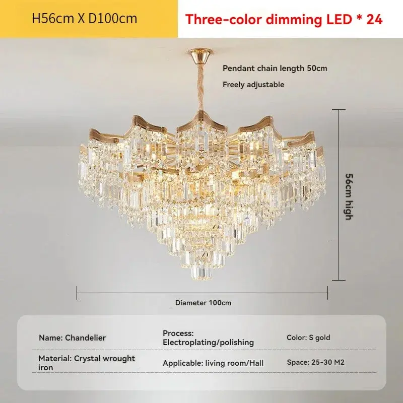 Modern Luxury Stairs Large Crystal Chandeliers - Image 10