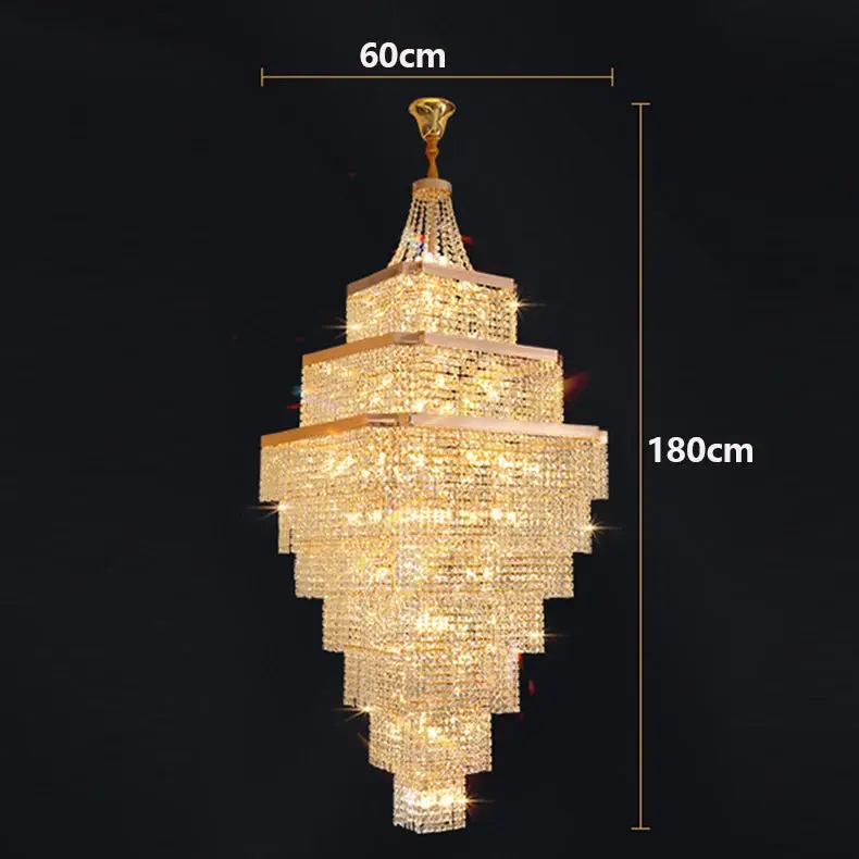 Rose Gold Stair Chandelier Luxury Chandelier - Image 7