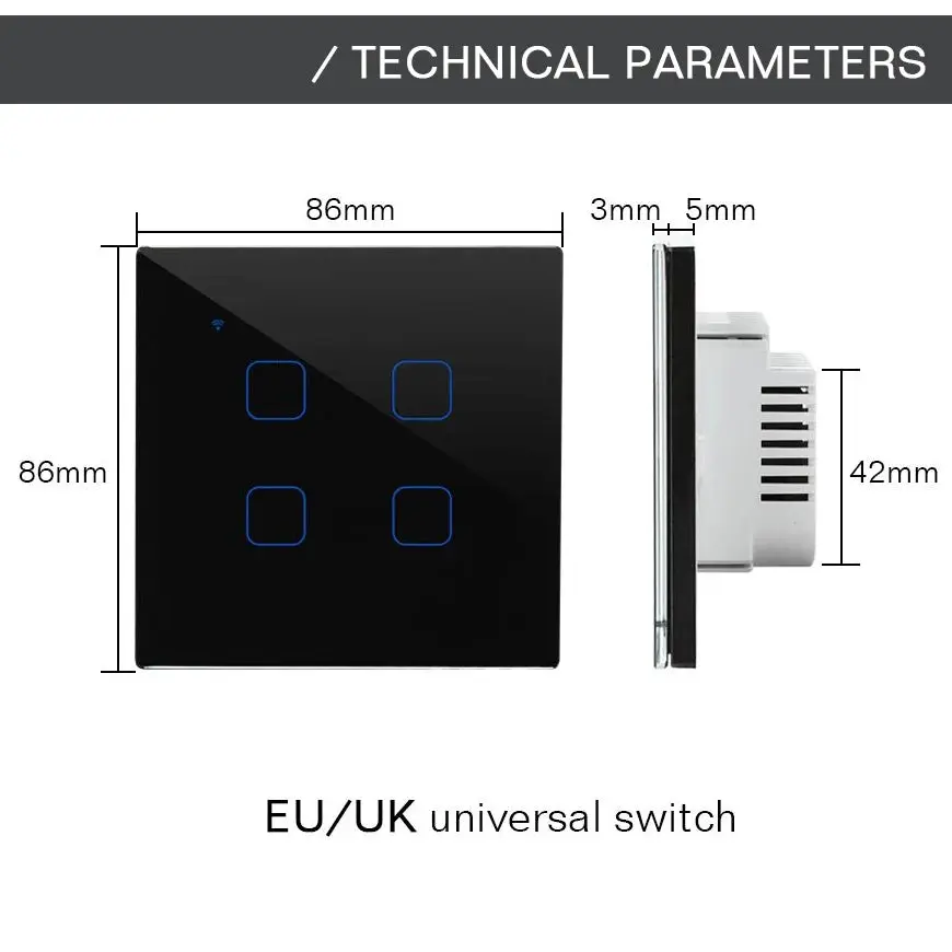 Square Buttons WiFi Touch Switch - Image 5