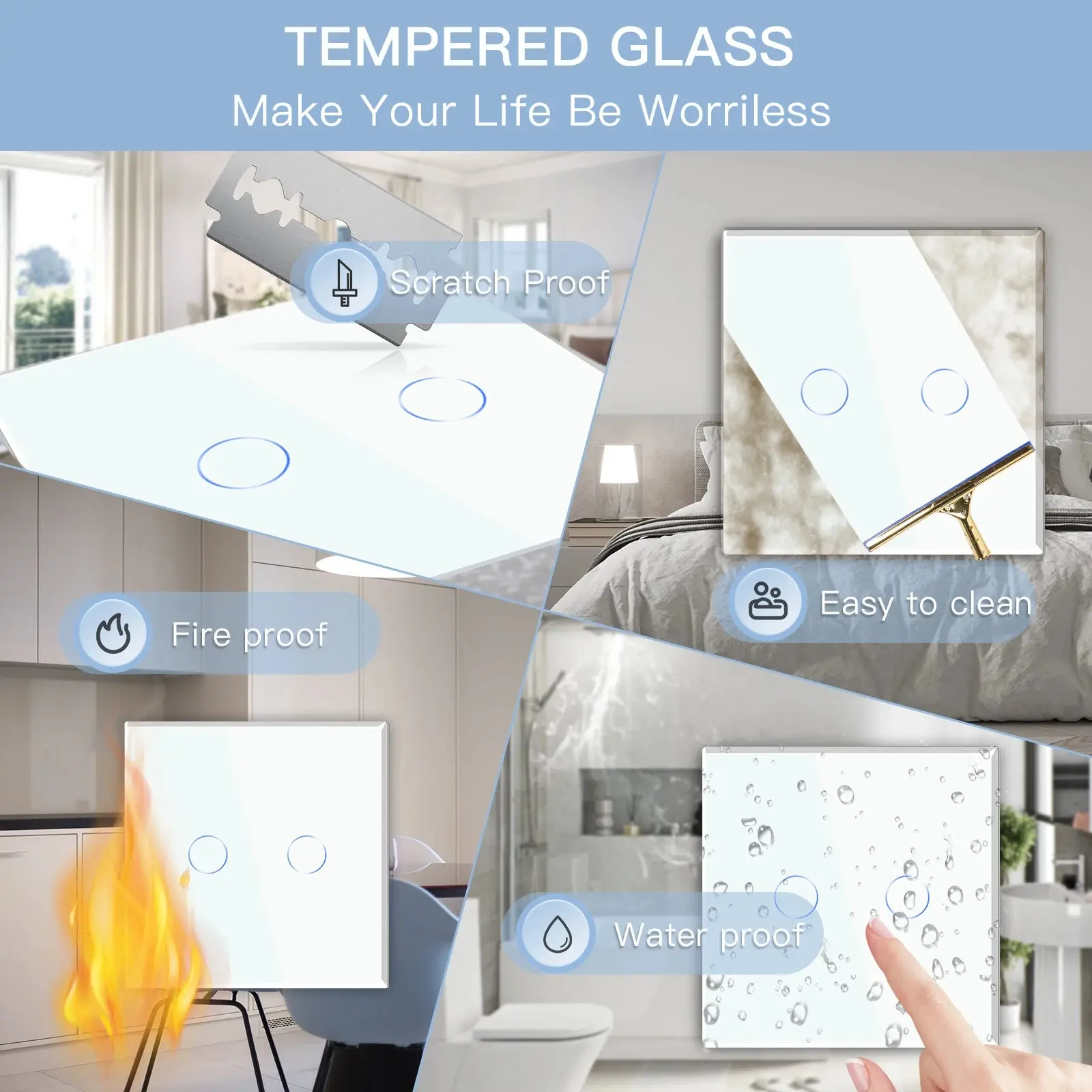 Wifi Light Smart Switch Grey White Black - Image 5